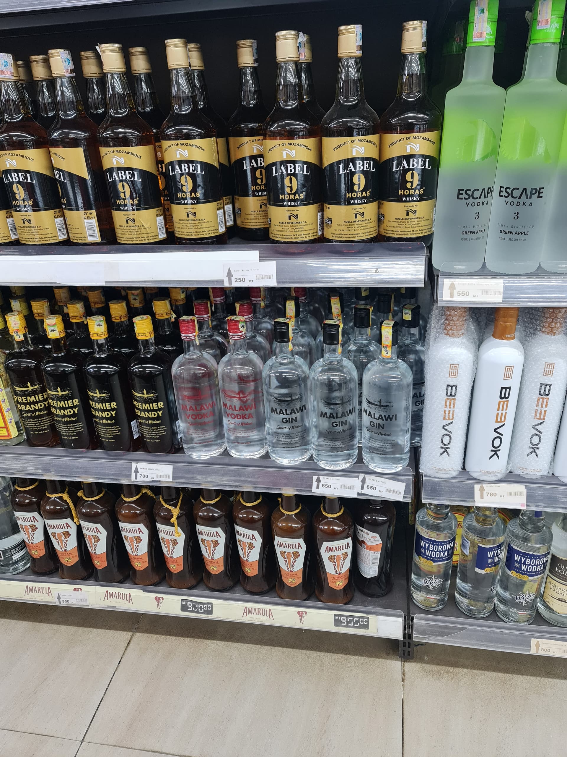 Malawi Gin now on shelves in Tete super markets