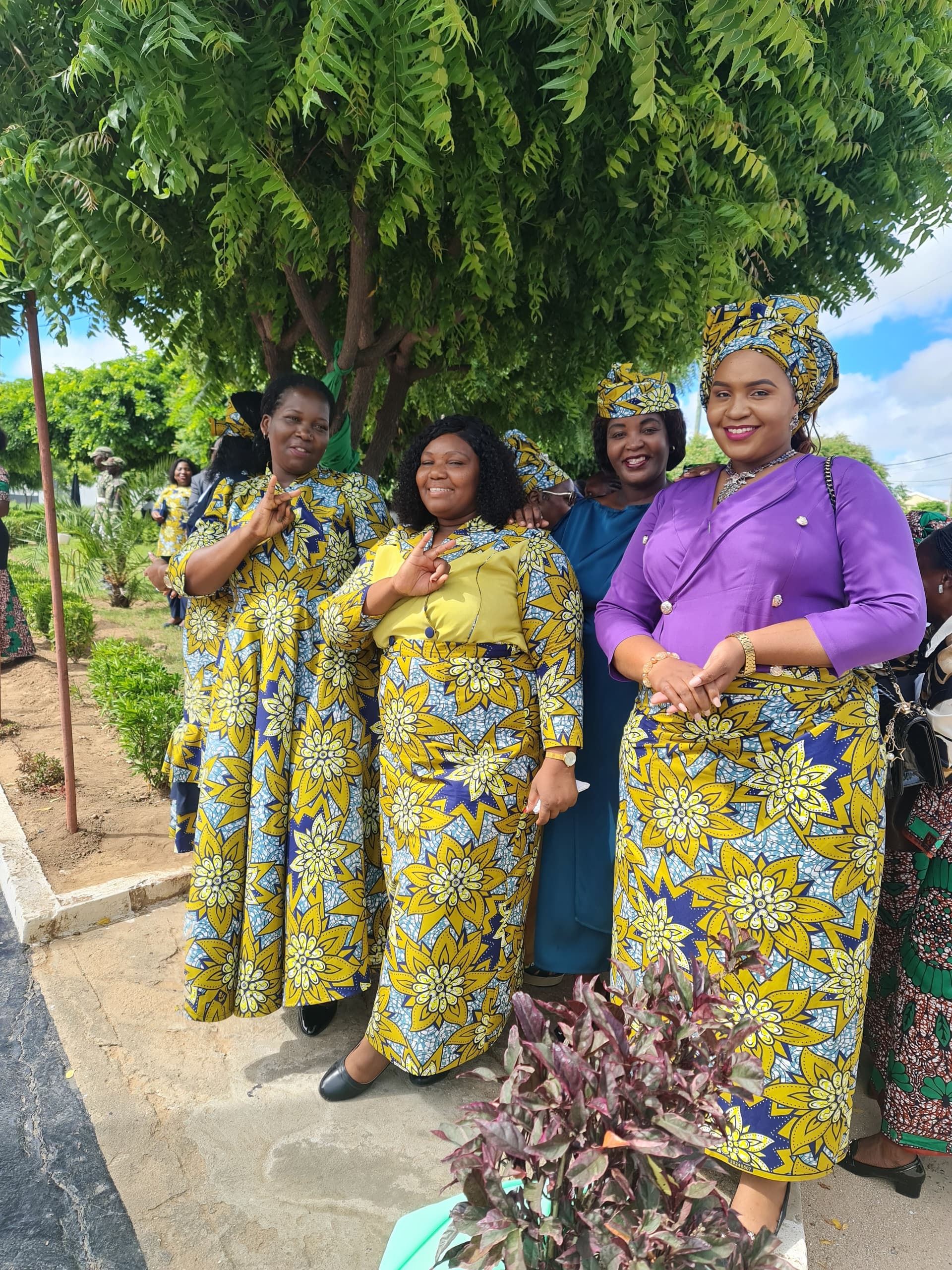 Madame Hellen Saka poses with others women at IWD2055 celebrations in Tete