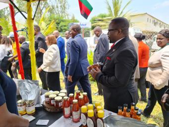 Display for Kwithu key products during the regional Business Forum held at Hotel Paraiso Misterioso in Tete Province